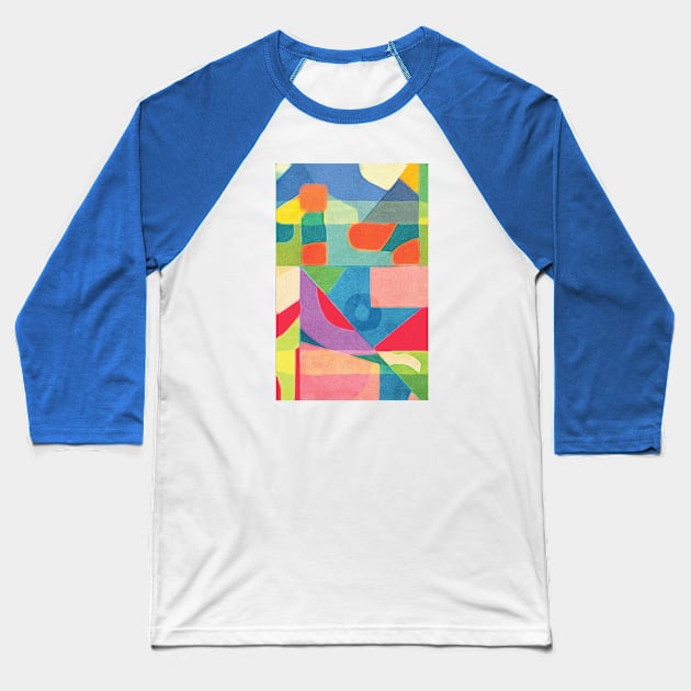 OZO Colorful Abstract Baseball T-Shirt by OZOROZO